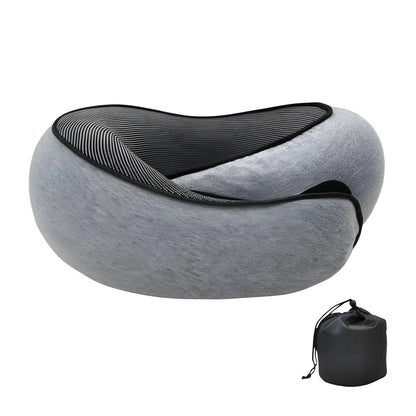 Cuscino viaggio grigio velcro